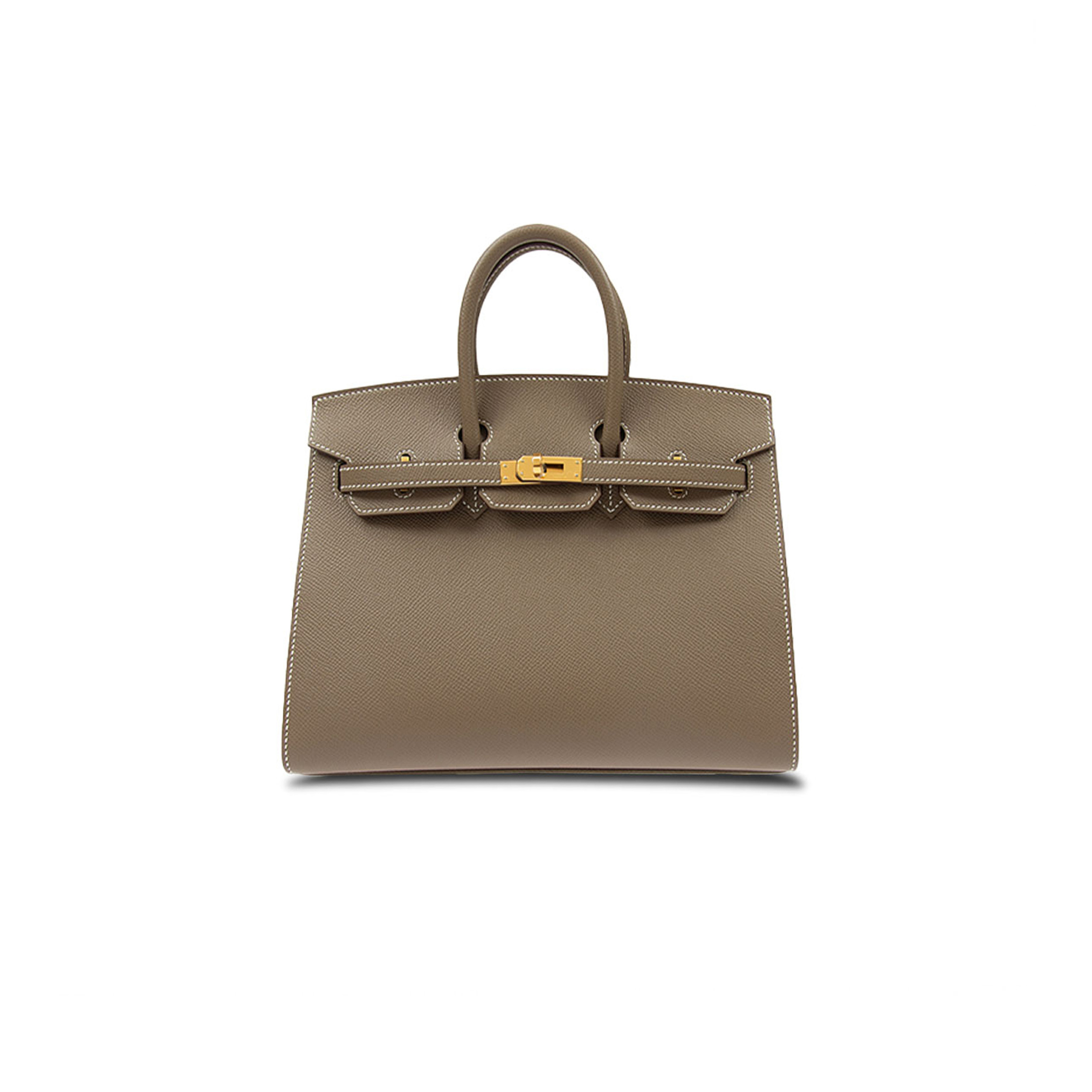 H**mes birkin 30 epsom leather elephant grey gold buckle handbag h028369cc18 (30*23*15cm)